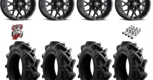 EFX Motohavok 28-8.5-14 Tires on ITP Hurricane Black Wheels